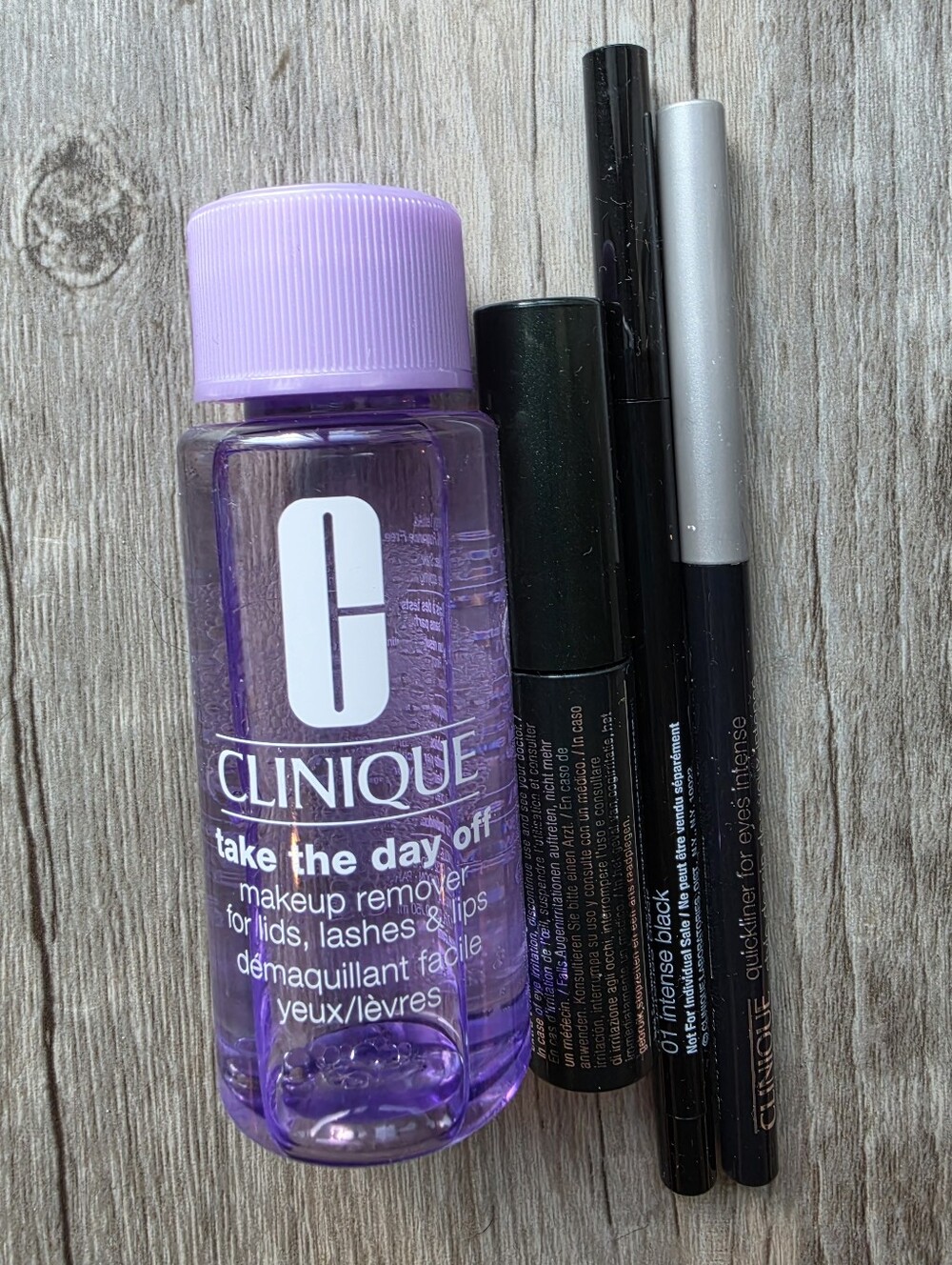 Clinique Mascara & Eyeliner + 01 Intense Black Gel Eyeliner + Makeup Remover
